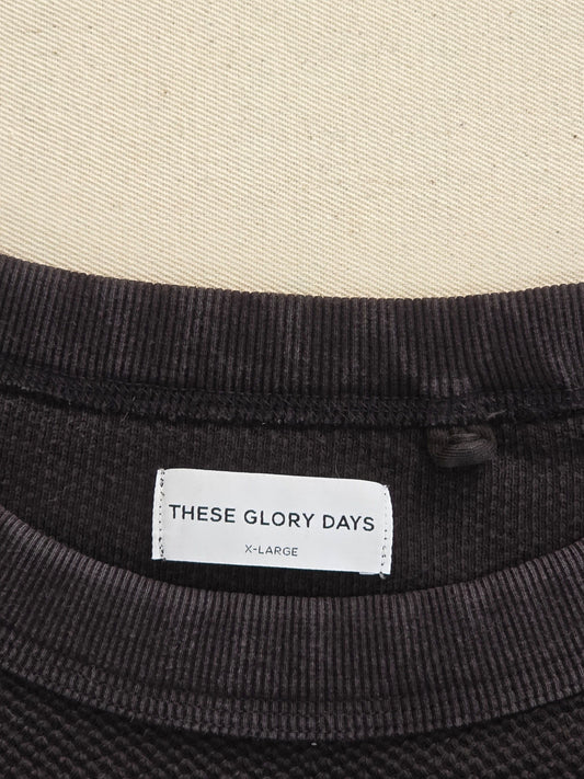 Bluza męska These Glory Days ciemnobrązowa strukturalna T Nisus Crewneck roz. XL