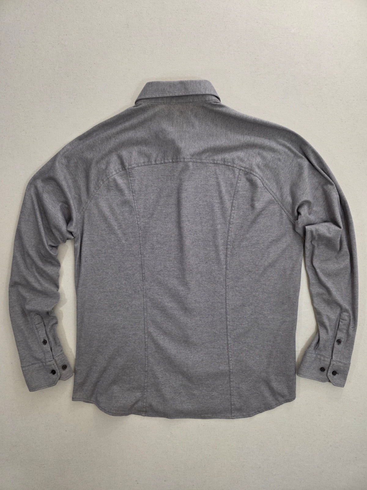 Koszula męska Desoto jersey szara elegancka slim fit roz. XL – detal 6 | vntg.studio™