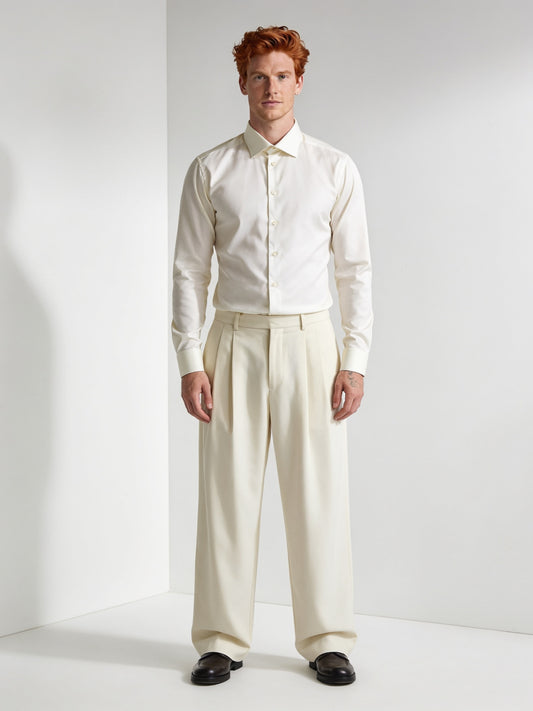 Koszula męska Eton kremowa Slim Fit elegancka roz. 42 / 16.5