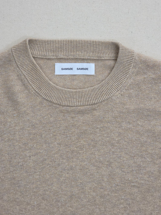 Samsøe Samsøe Beżowy Sweter Crewneck 90% Bawełna Organiczna 10% Kaszmir Rozmiar M – widok tyłu | vntg.studio™