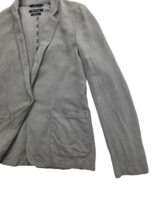 Damska Marynarka Marc O'Polo Garment Dyed Lniana Szałwiowa Zieleń Rozmiar 36 S – detal 1 | vntg.studio™