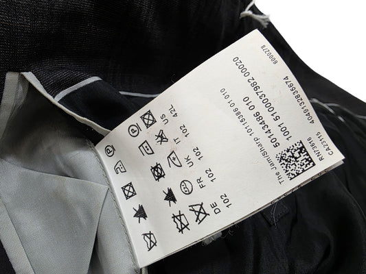 Marynarka Hugo Boss Super 100 Virgin Wool Wełna Kratka Rozmiar 102 / 42 Long – detal 1 | vntg.studio™