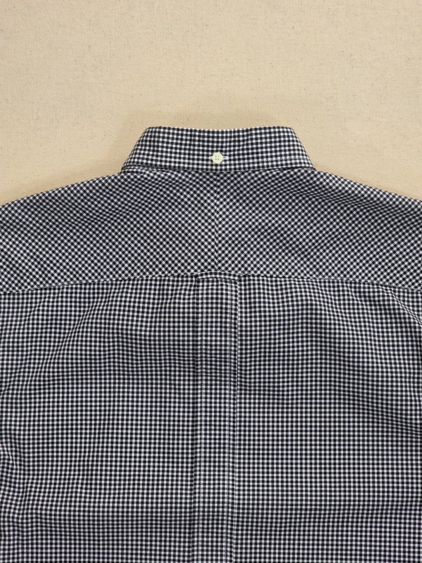 Fred Perry czarno-biała koszula w kratkę gingham retro rozm. S