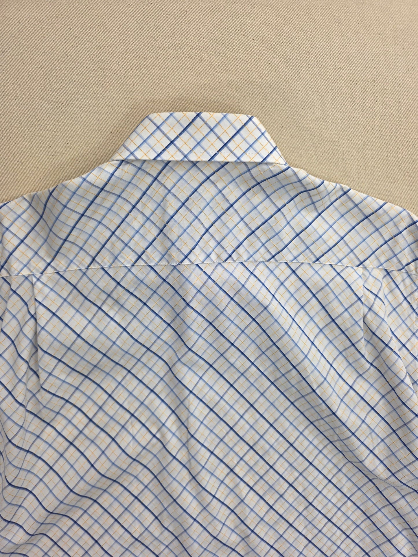 Elegancka Koszula Męska Jaeger 100% Bawełna Włoska Kratka (Tattersall) | Rozm. 16 (L)
