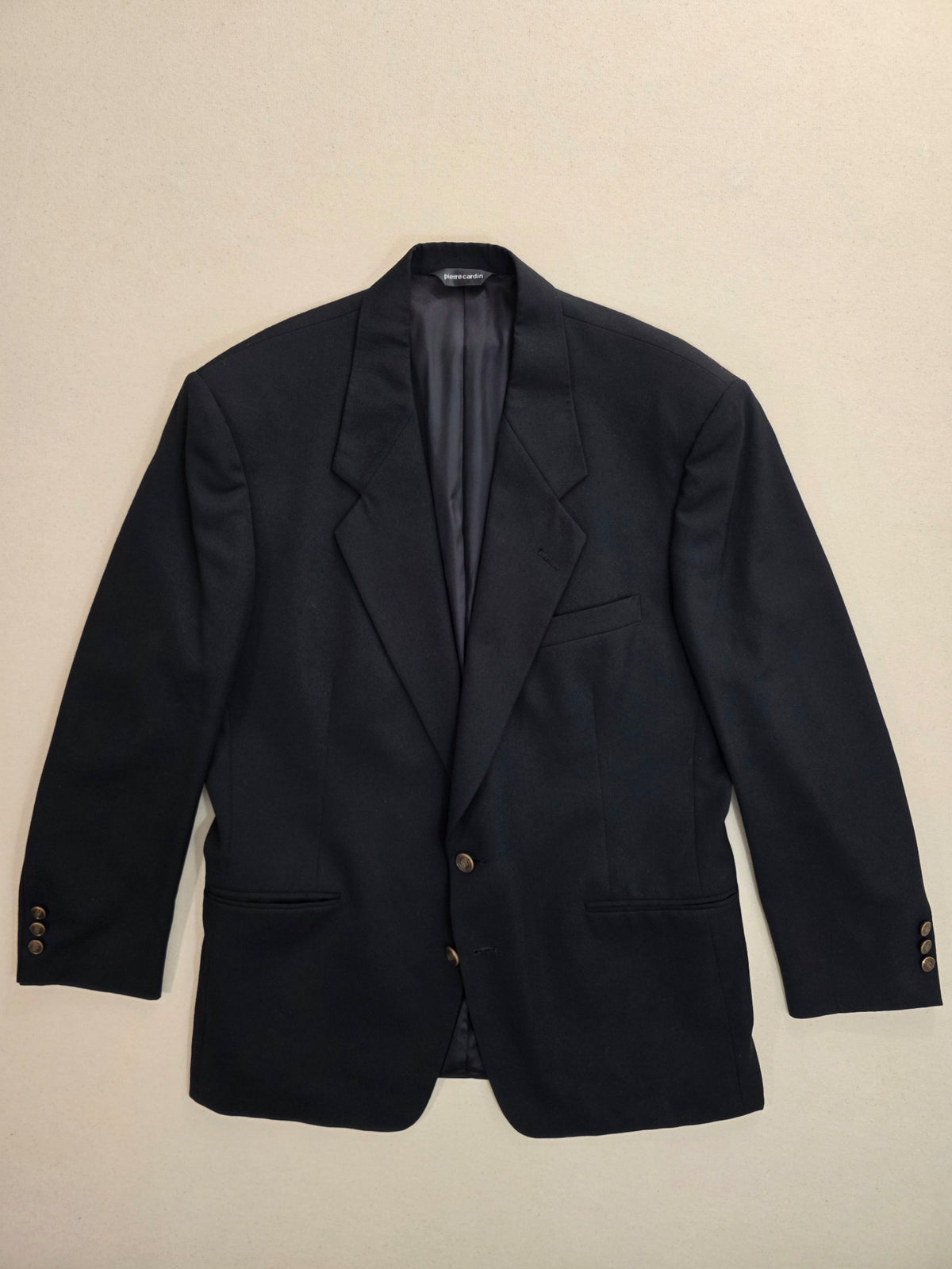 Blazer Pierre Cardin vintage wełniany czarny roz. L / XL (57)