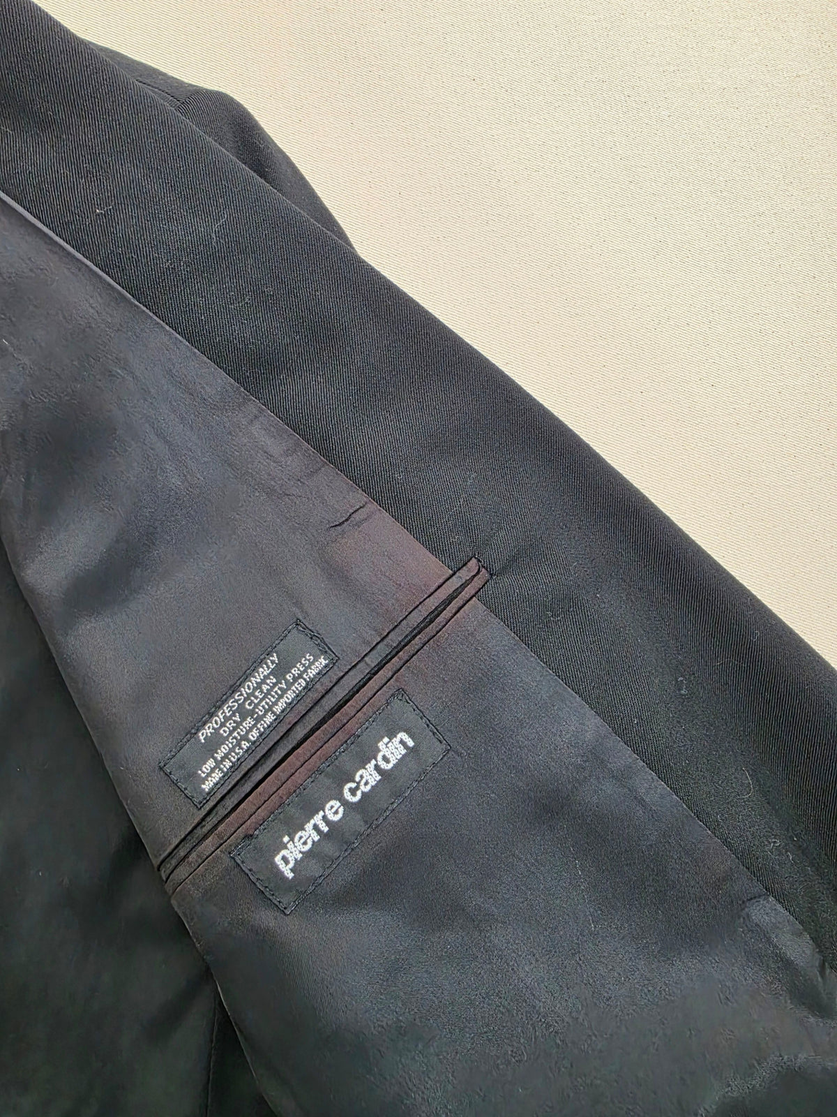 Blazer Pierre Cardin vintage wełniany czarny roz. L / XL (57)