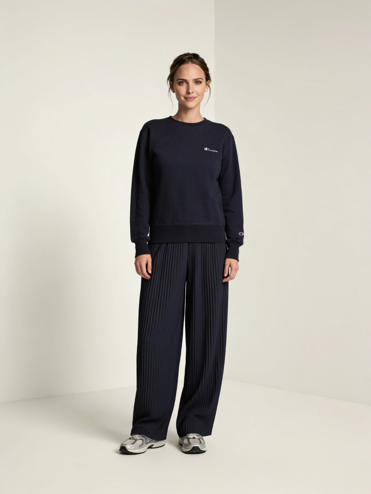 Bluza damska Champion Reverse Weave granatowa z logo roz. XL