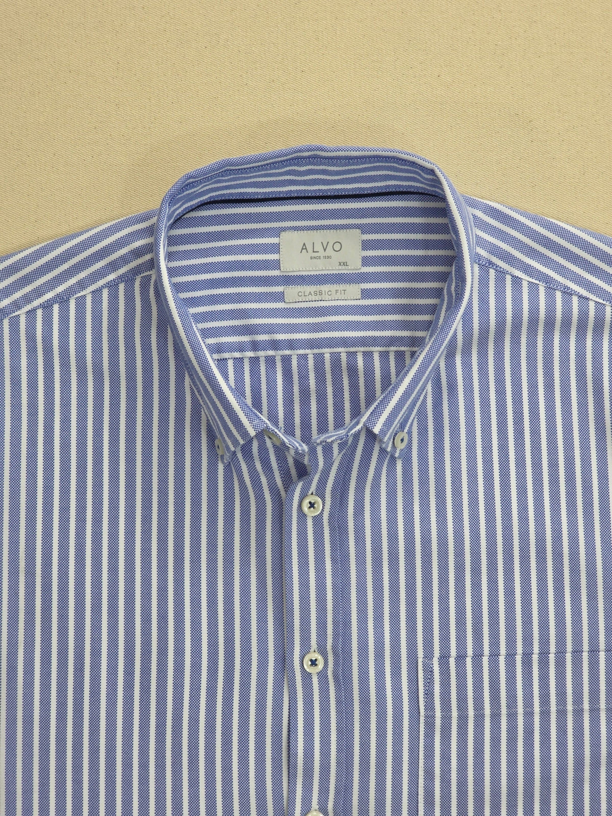 Koszula męska Alvo w paski button-down 100% bawełna roz. XXL