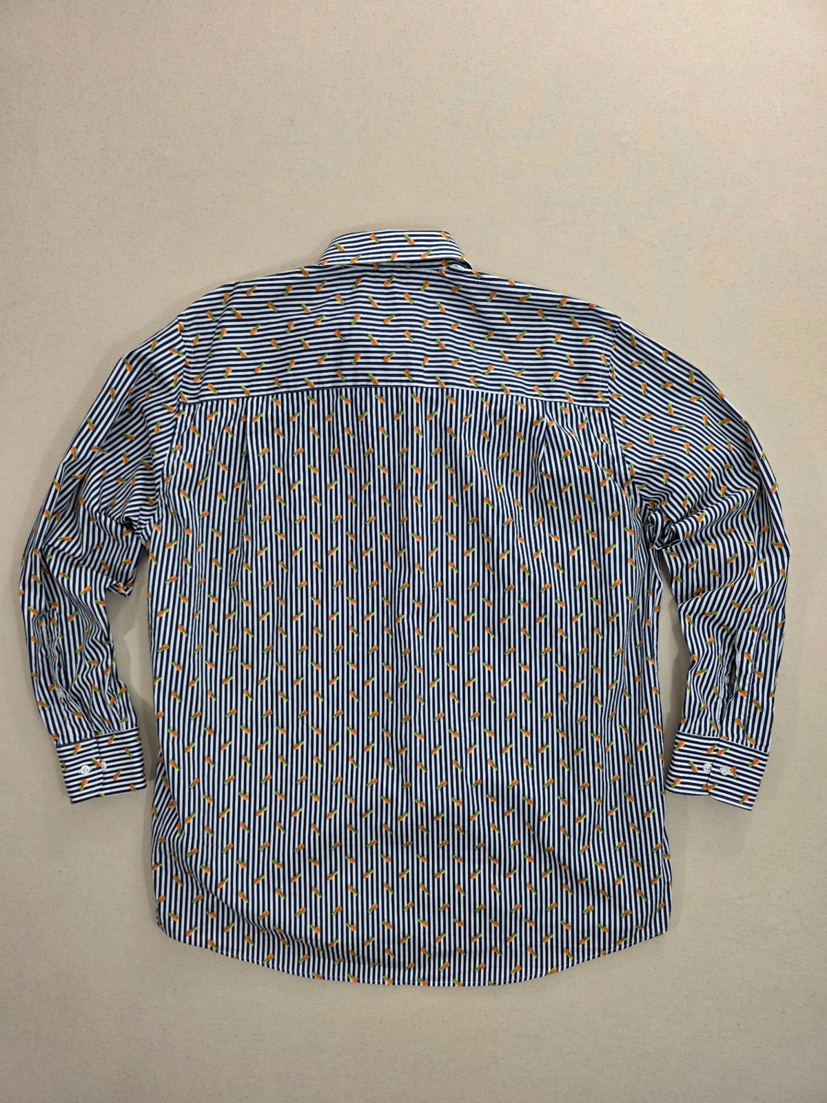 Koszula męska Dunmore w paski z mikrowzorem ananasów 100% bawełna roz. 43 / XL