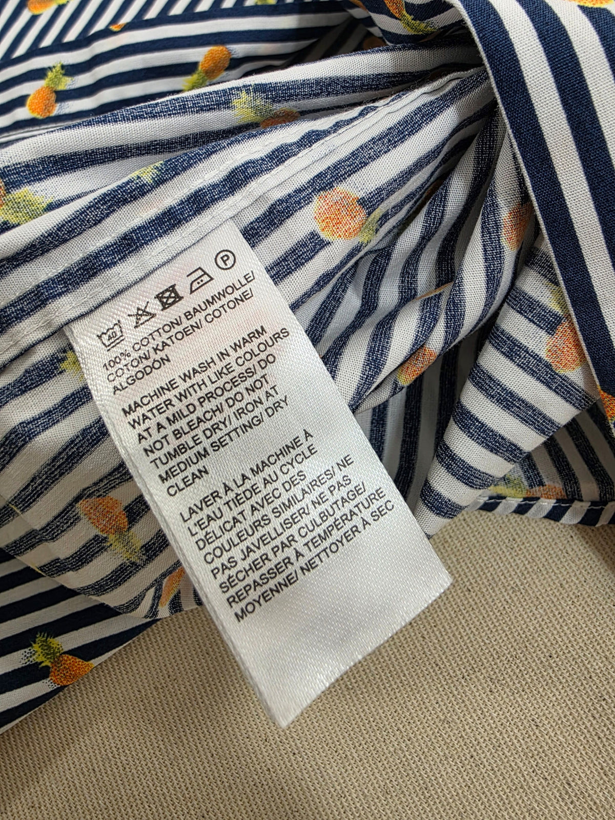 Koszula męska Dunmore w paski z mikrowzorem ananasów 100% bawełna roz. 43 / XL