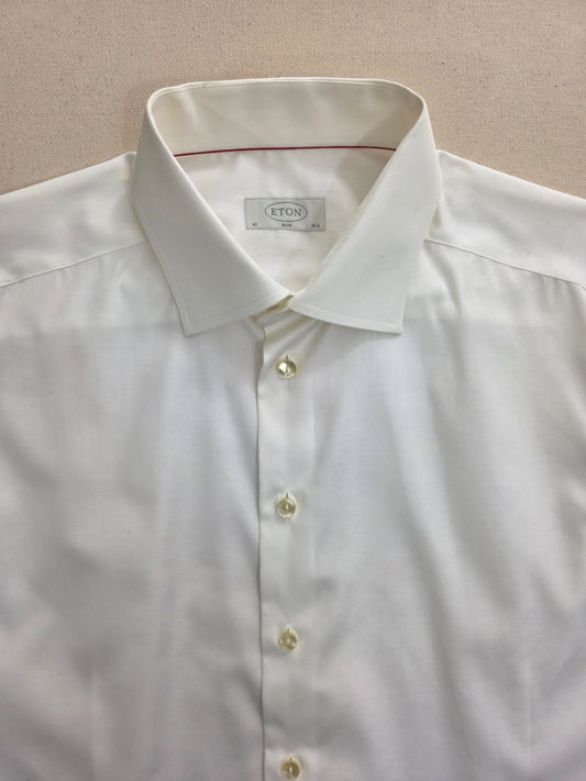 Koszula męska Eton kremowa Slim Fit elegancka roz. 42 / 16.5