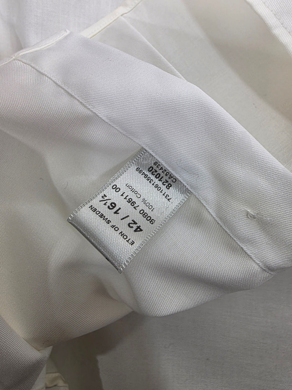 Koszula męska Eton kremowa Slim Fit elegancka roz. 42 / 16.5