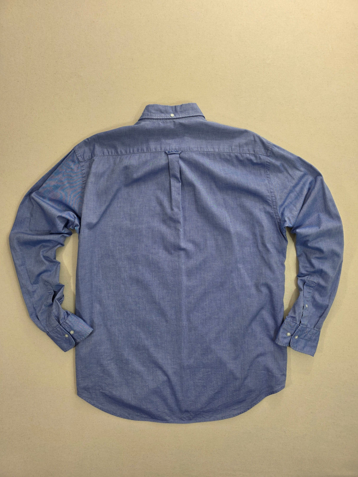 Koszula męska Gant Yale Co-Op Archive bawełna oksfordzka błękitna vintage XL