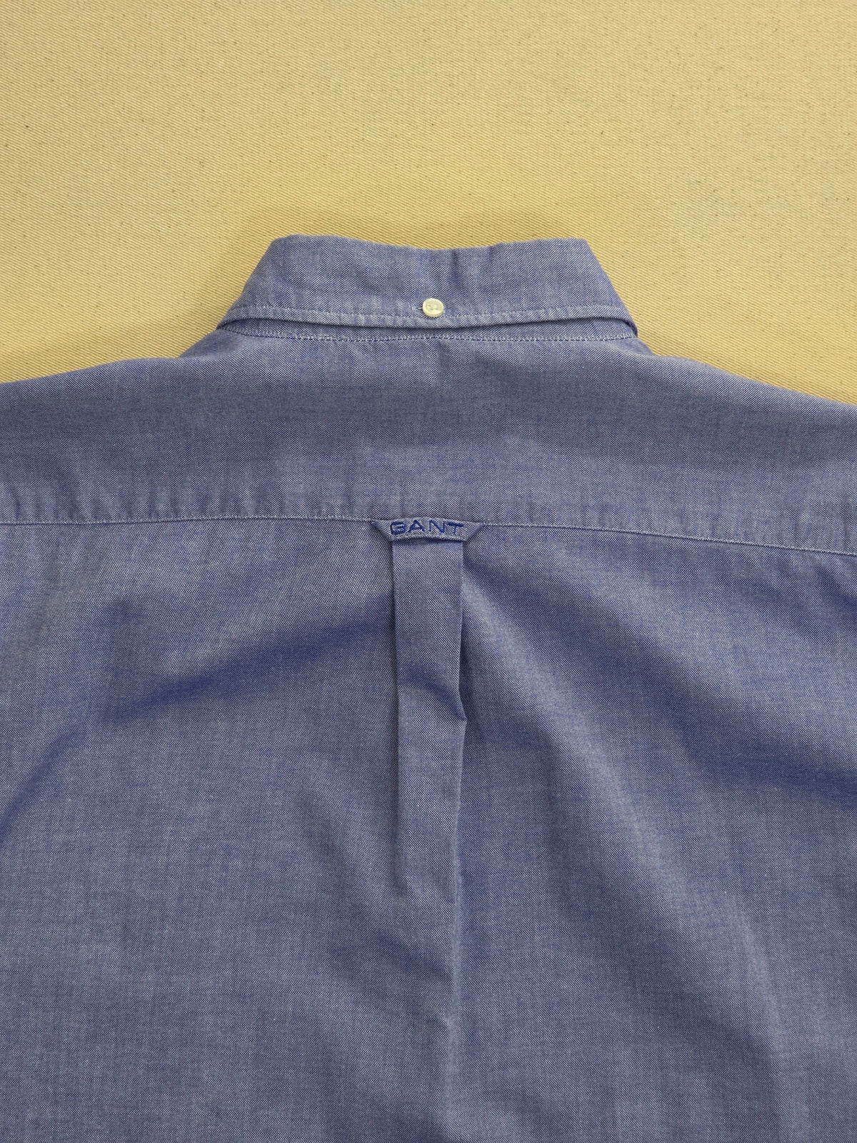 Koszula męska Gant Yale Co-Op Archive bawełna oksfordzka błękitna vintage XL