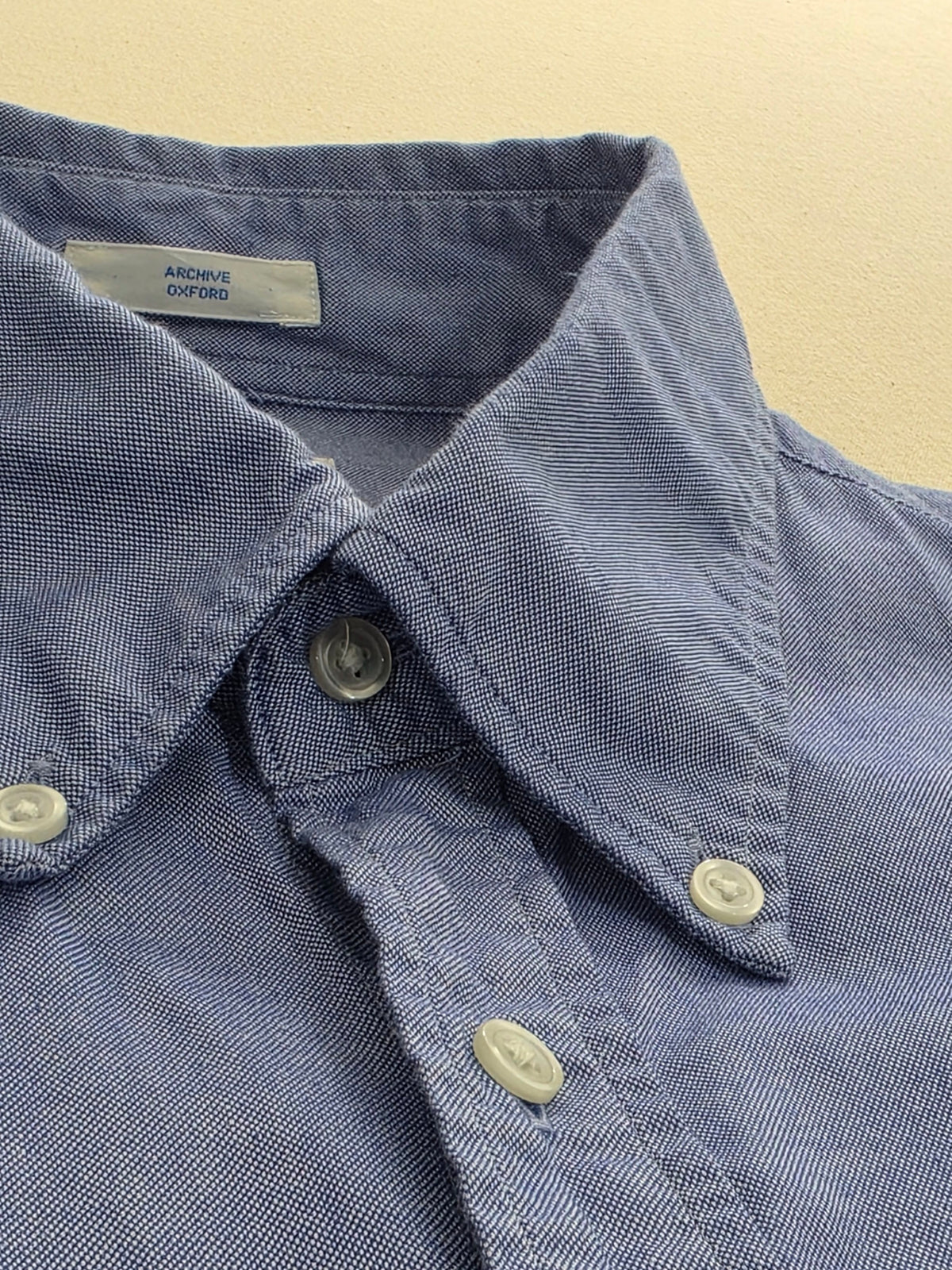 Koszula męska Gant Yale Co-Op Archive bawełna oksfordzka błękitna vintage XL