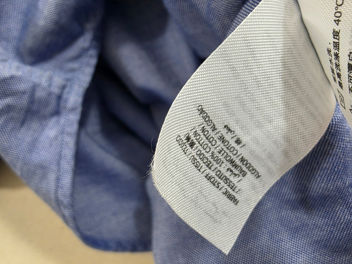 Koszula męska Gant Yale Co-Op Archive bawełna oksfordzka błękitna vintage XL