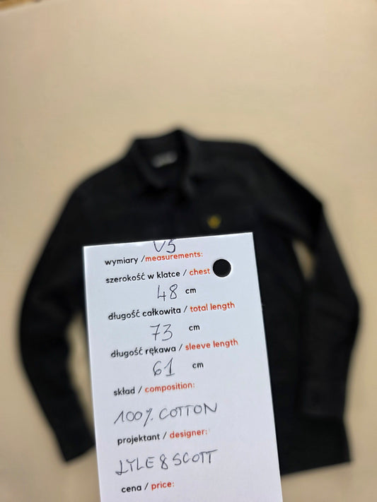 Koszula męska Lyle & Scott Flannel Shirt ciemnografitowa flanela roz. S – detal 3 | vntg.studio™