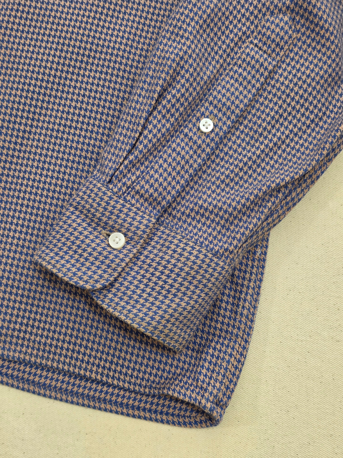 Koszula męska Riley w drobną kratkę houndstooth / pepitkę niebiesko-fioletowa roz. XL