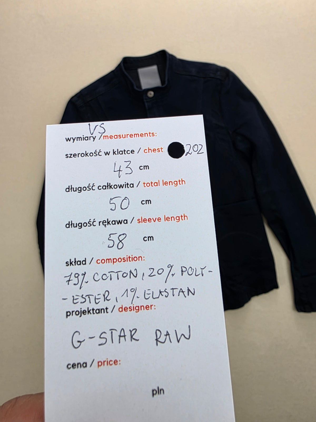 Kurtka jeansowa damska G-Star Raw Midge Sculpted Blazer granatowa roz. M