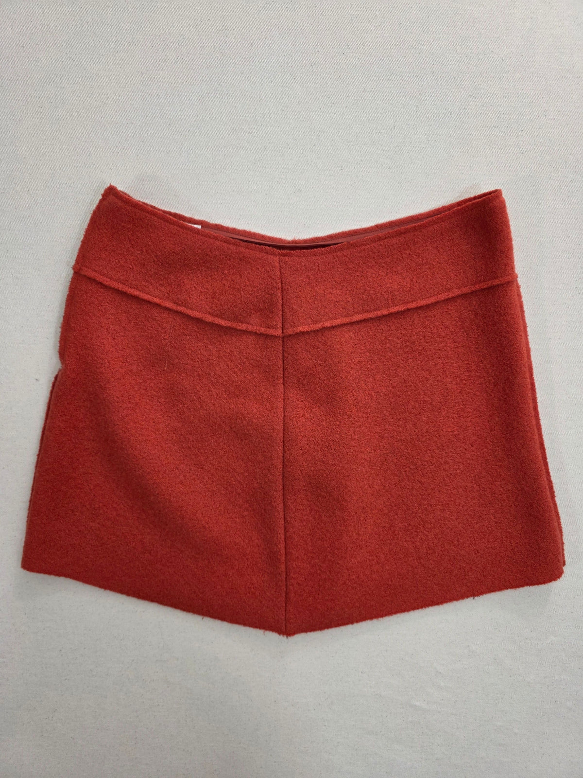 Spódnica mini Lanius 100% virgin wool rudoczerwona roz. 38