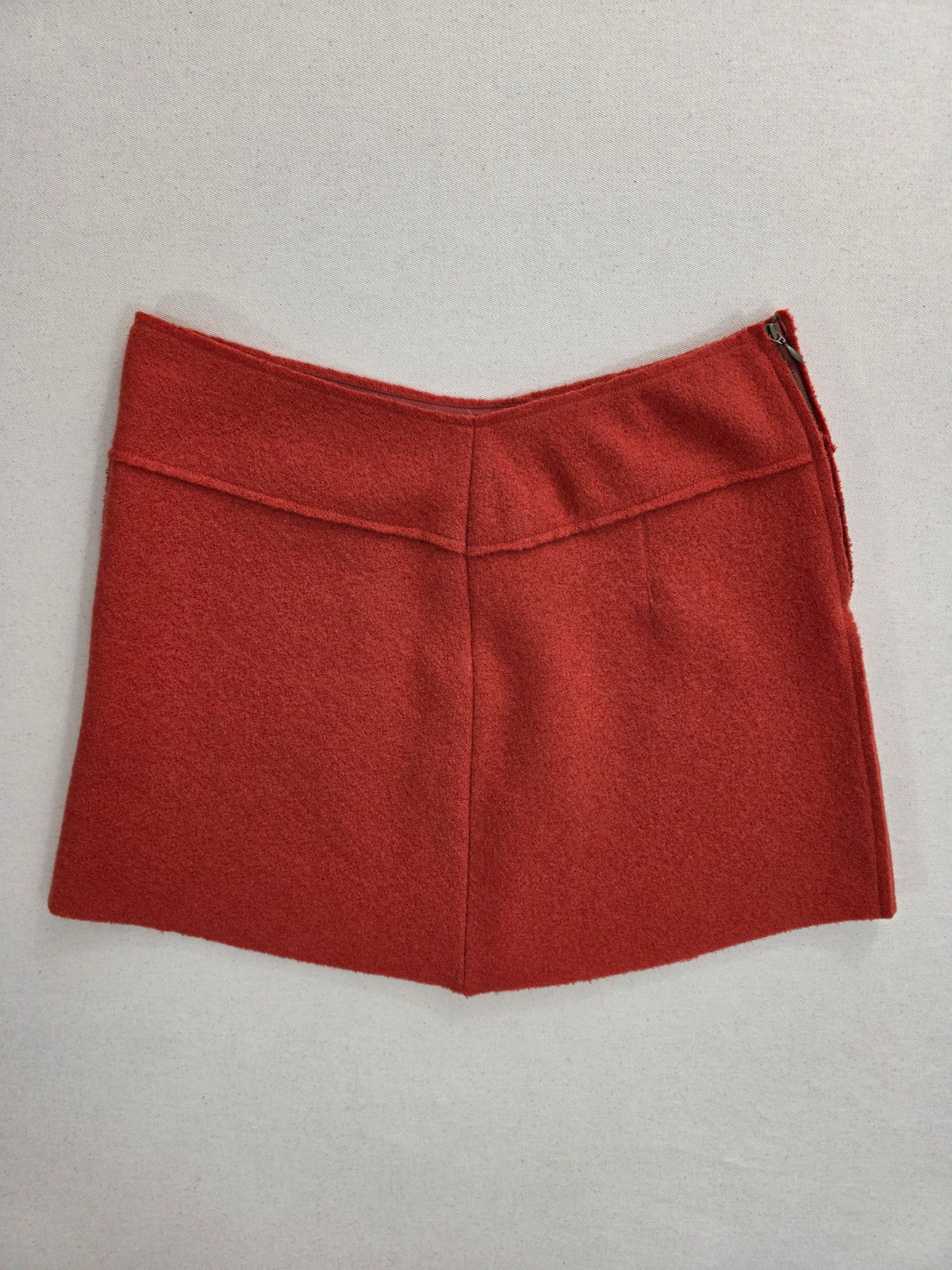 Spódnica mini Lanius 100% virgin wool rudoczerwona roz. 38