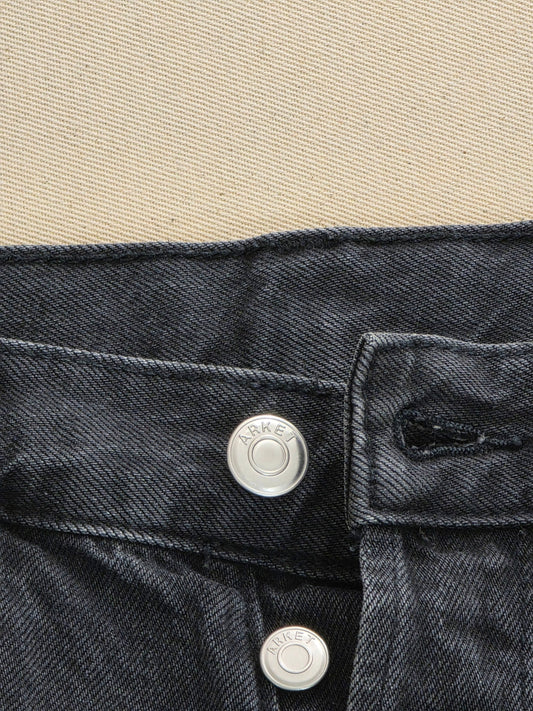Spodnie jeansowe Arket Coast czarne wycierane roz. 32/32 – detal 2 | vntg.studio™