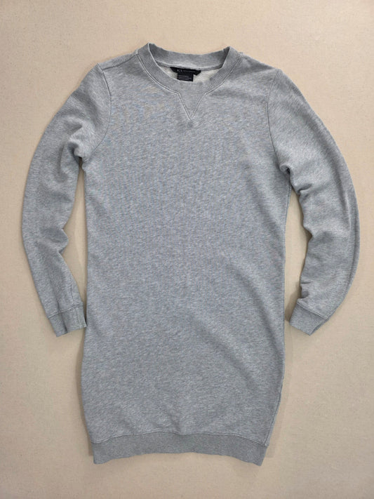 Sukienka dresowa Armani Exchange z zamkiem bocznym bawełniana szara roz. XS – widok tyłu | vntg.studio™
