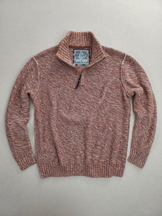 Sweter męski Mantaray bawełniany z suwakiem melanż rozmiar M – detal 1 | vntg.studio™