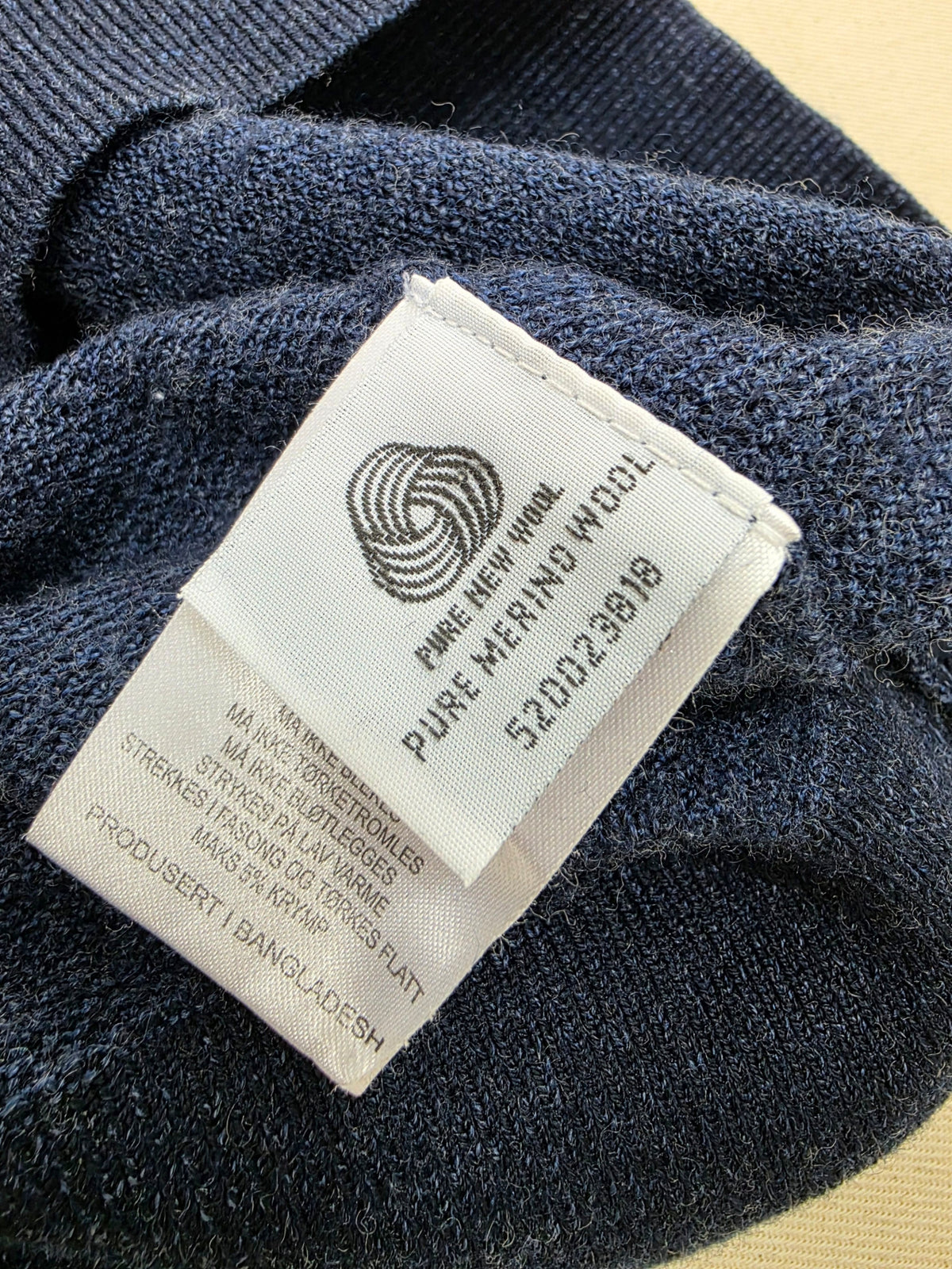 Sweter męski Mario Conti Chandler Merino Genser granatowy wełna merino roz. L