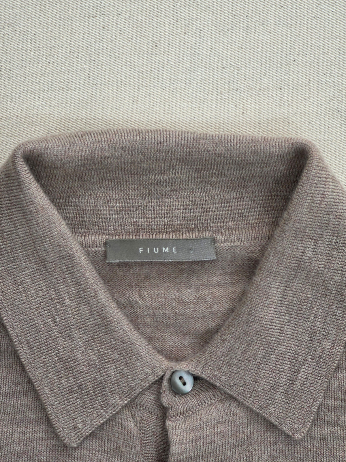 Sweter polo Fiume 100% virgin wool beżowy roz. L