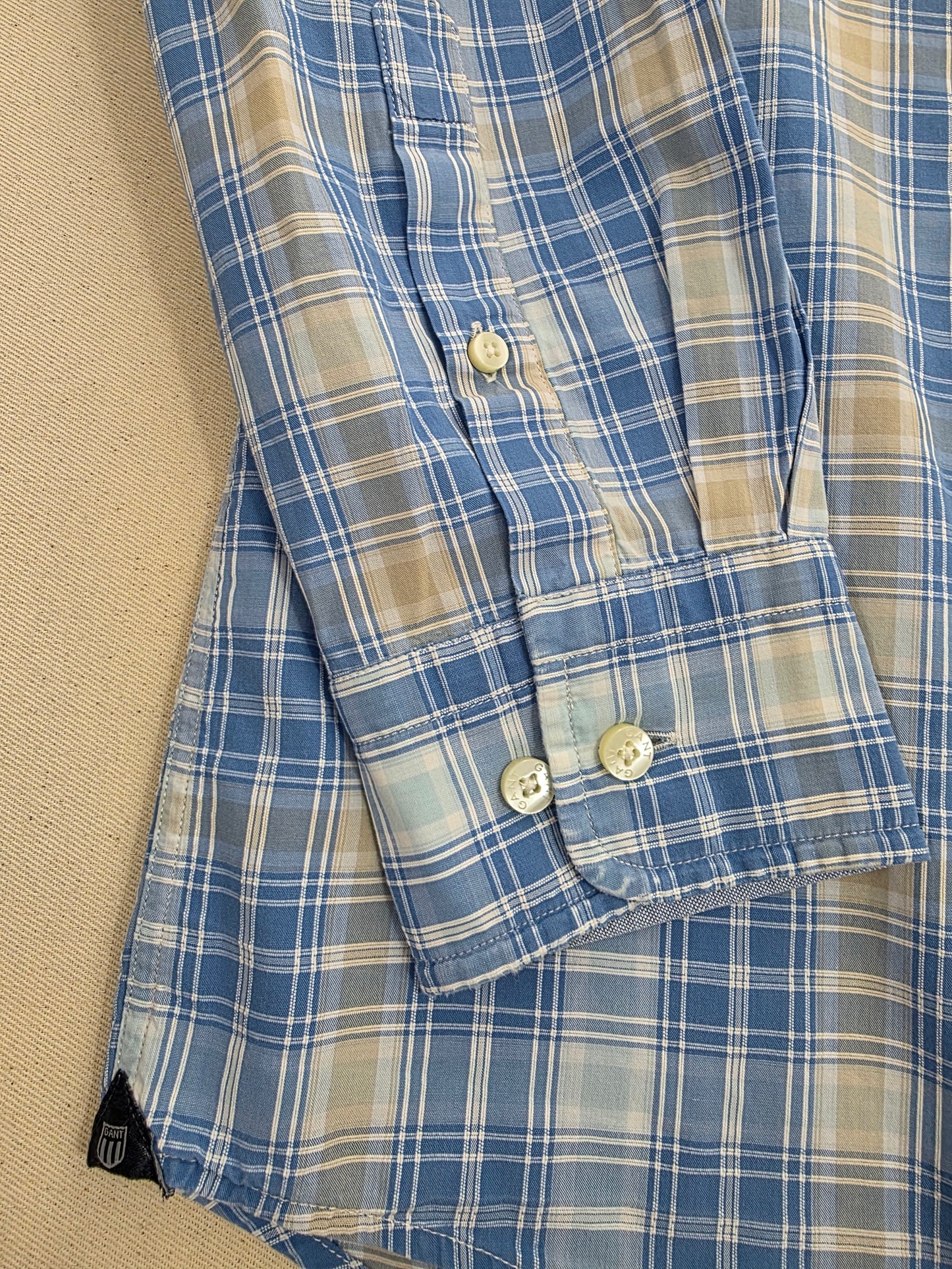 Gant Koszula Męska w Kratkę Palm Springs Poplin | Rozm. L (Regular Fit)