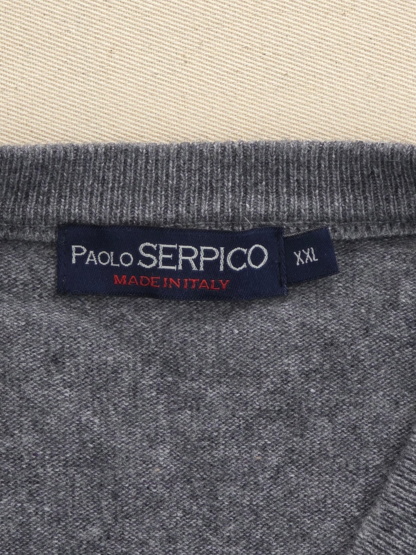 Paolo Serpico męski sweter w serek wełna merino kaszmir rozm. XXL
Opis: