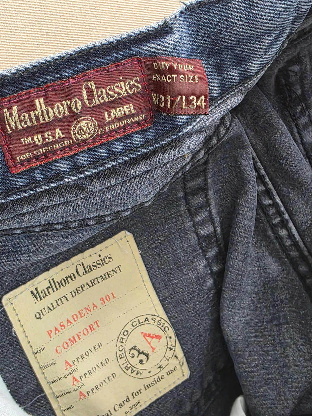 Spodnie Jeansowe Marlboro Classics Pasadena 301 Vintage Niebieskie W31 L34