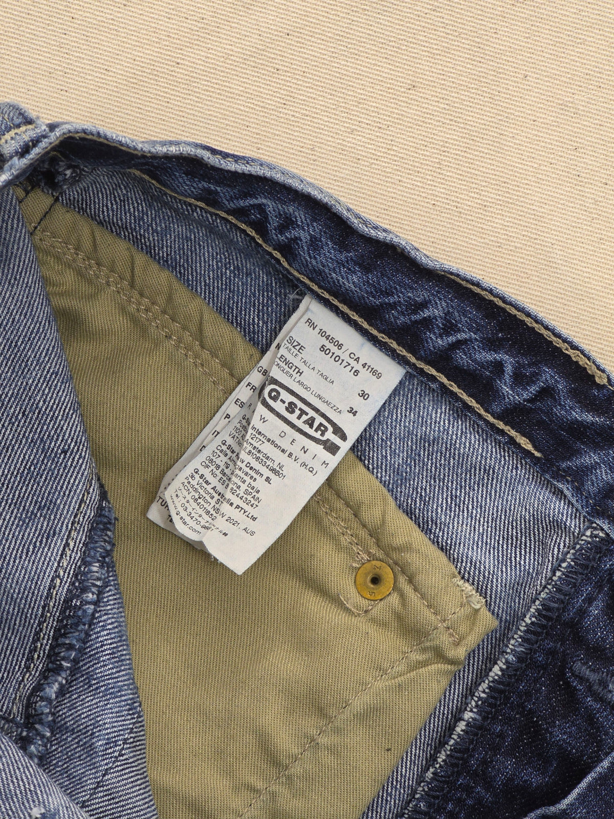 Spodnie Jeansowe G-Star RAW Blade Loose Niebieskie Rozmiar W30 L34
