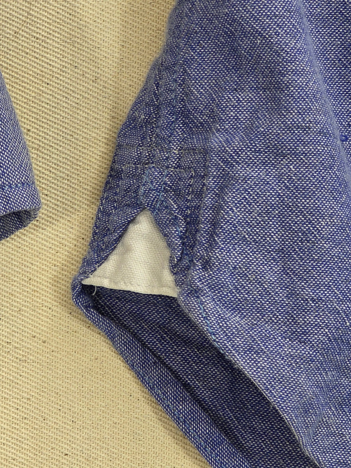 Oliver Spencer Koszula Bawełna i Len błękitna z zaokrąglonym kołnierzykiem (club collar) | Rozm. 16 (M/L)