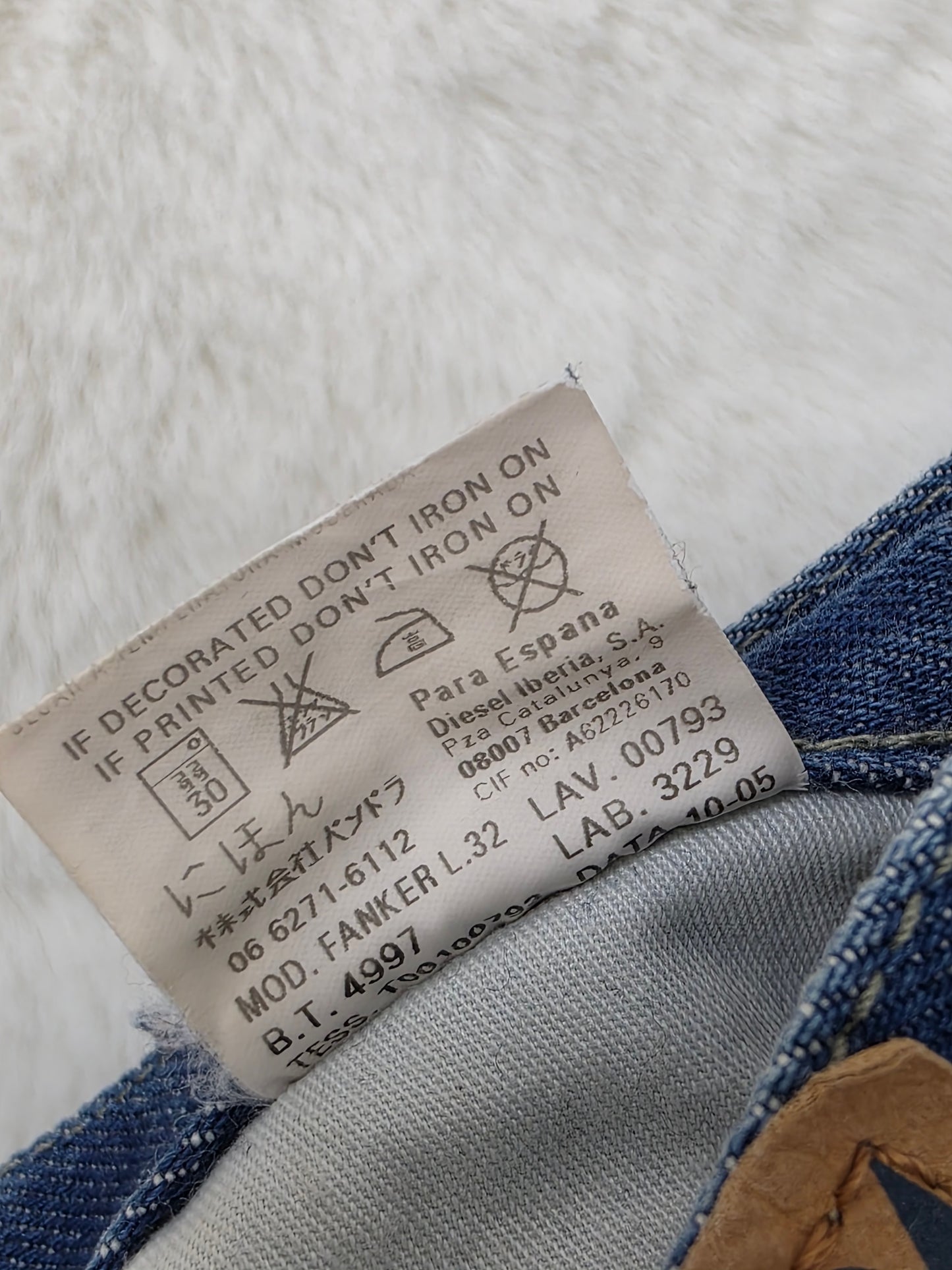 Damskie Jeansy Diesel Fanker Bootcut Vintage Y2K W26 L32