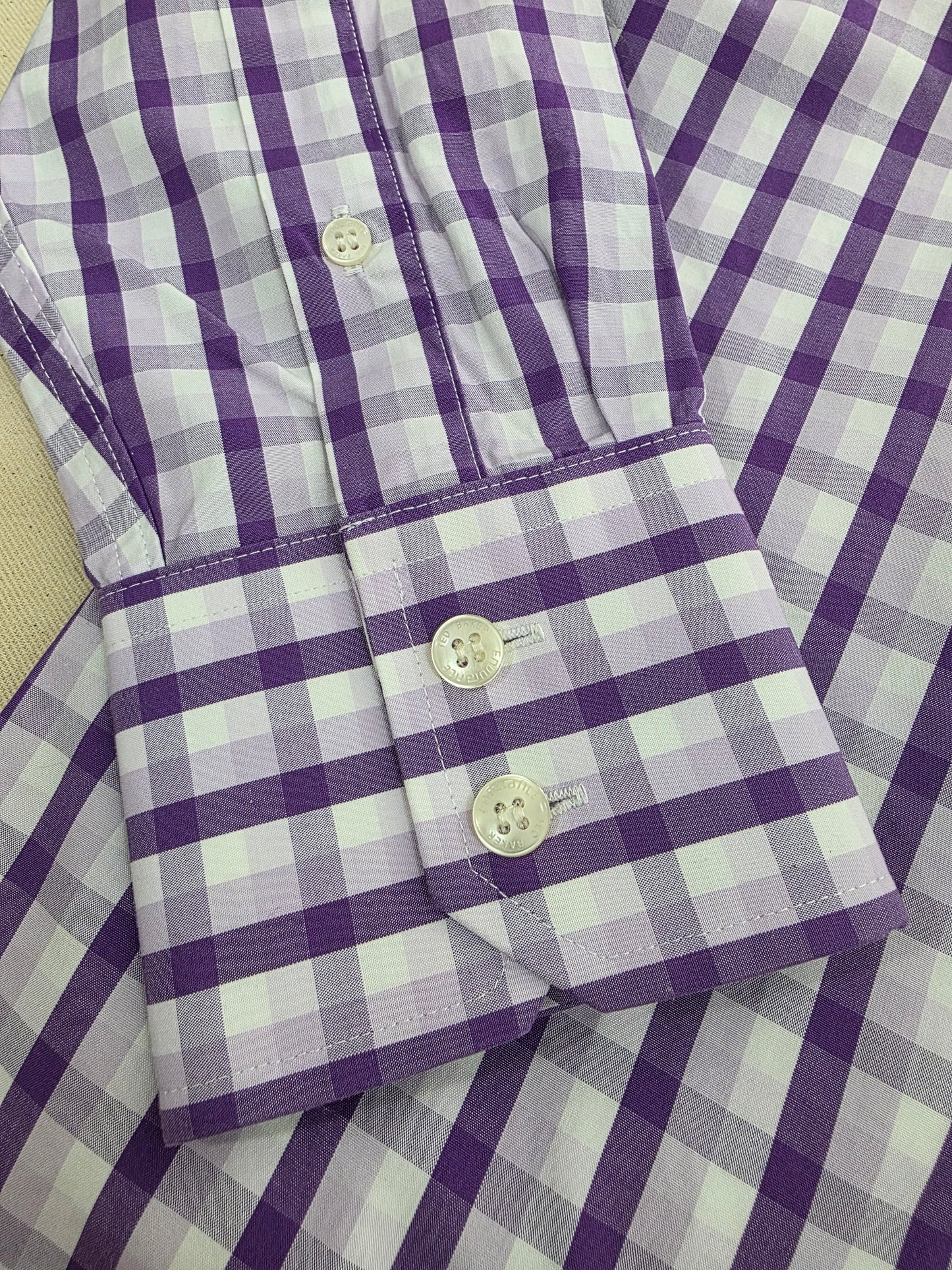 Koszula Męska Ted Baker Endurance Superfine Cotton – Fioletowa Kratka | Rozm. 15 (S/M)