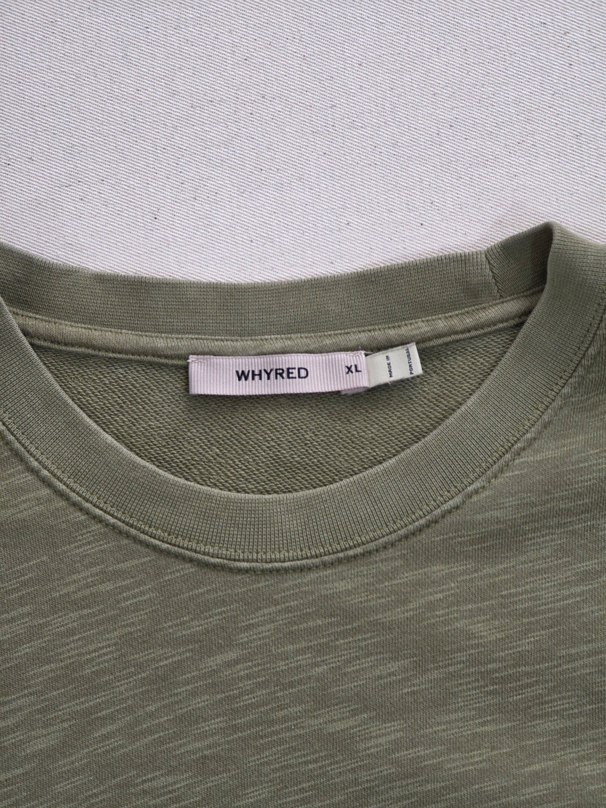 Bluza męska Whyred zielona casual wyprodukowana w Portugalii bawełna rozmiar XL