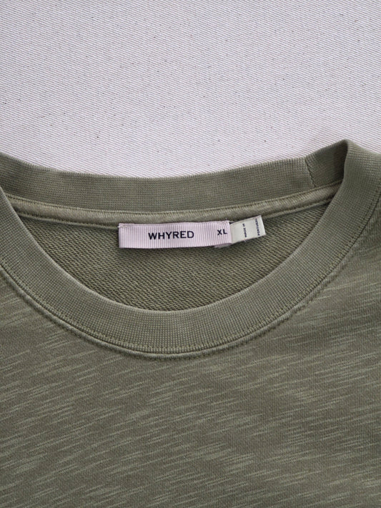 Bluza męska Whyred zielona casual wyprodukowana w Portugalii bawełna rozmiar XL – widok tyłu | vntg.studio™