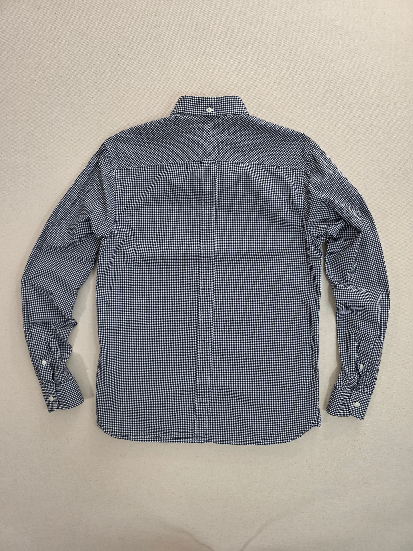 Fred Perry czarno-biała koszula w kratkę gingham retro rozm. S