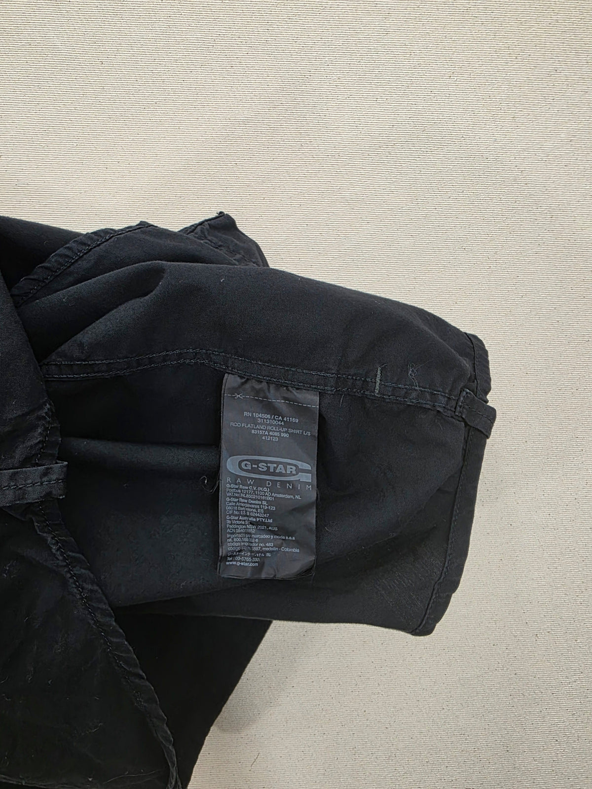 Koszula Męska G-Star Raw Cargo Line Czarna Bawełna Rozmiar M