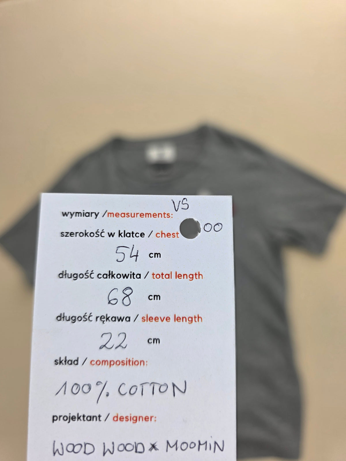 Wood Wood x Moomin koszulka t-shirt szara z nadrukiem Muminka rozmiar M