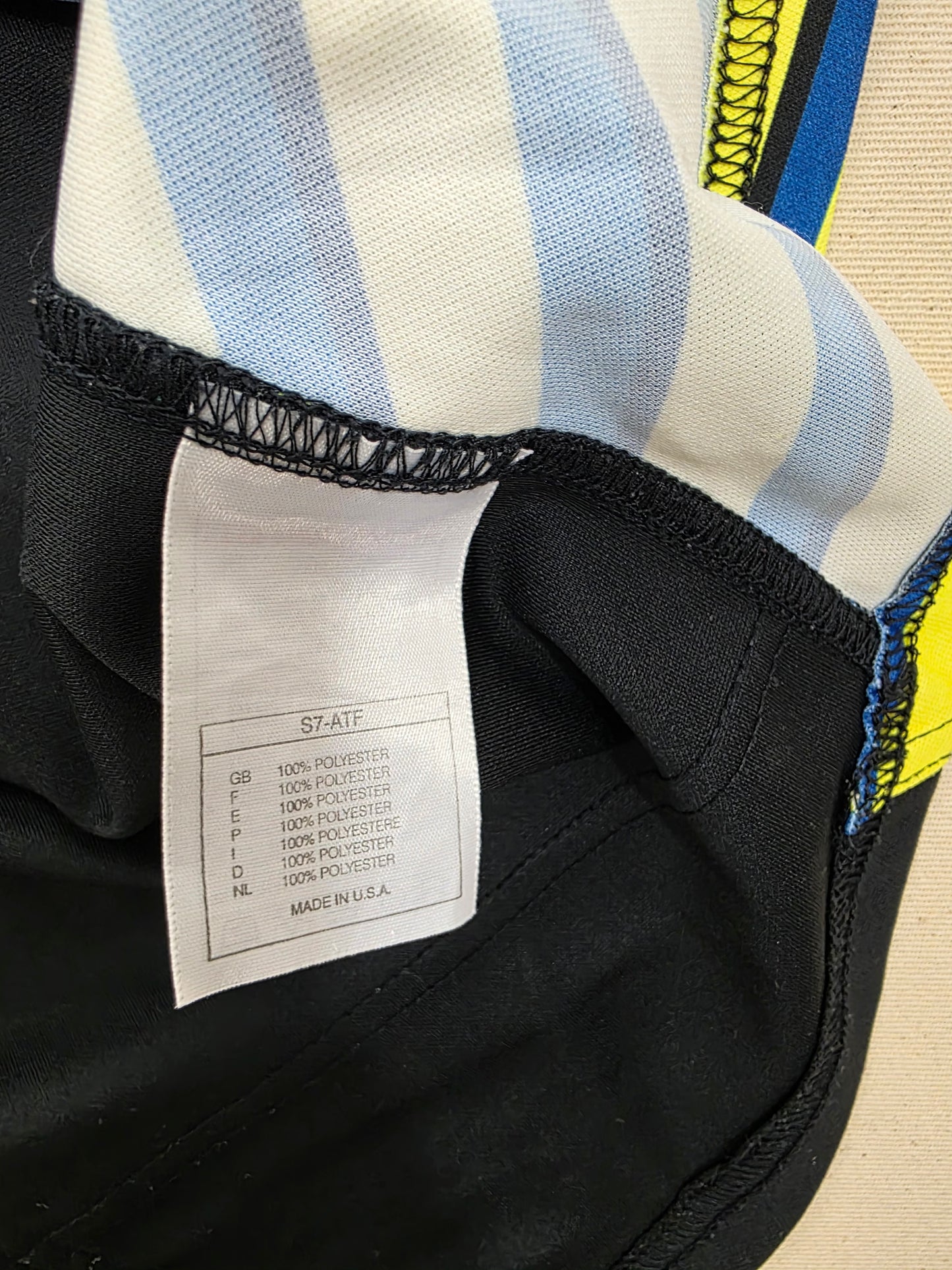Vintage Koszulka Rowerowa Nike ACG Dri-FIT Made in USA (Lata 90.) – Czarno-Niebiesko-Żółta | Rozm. XL