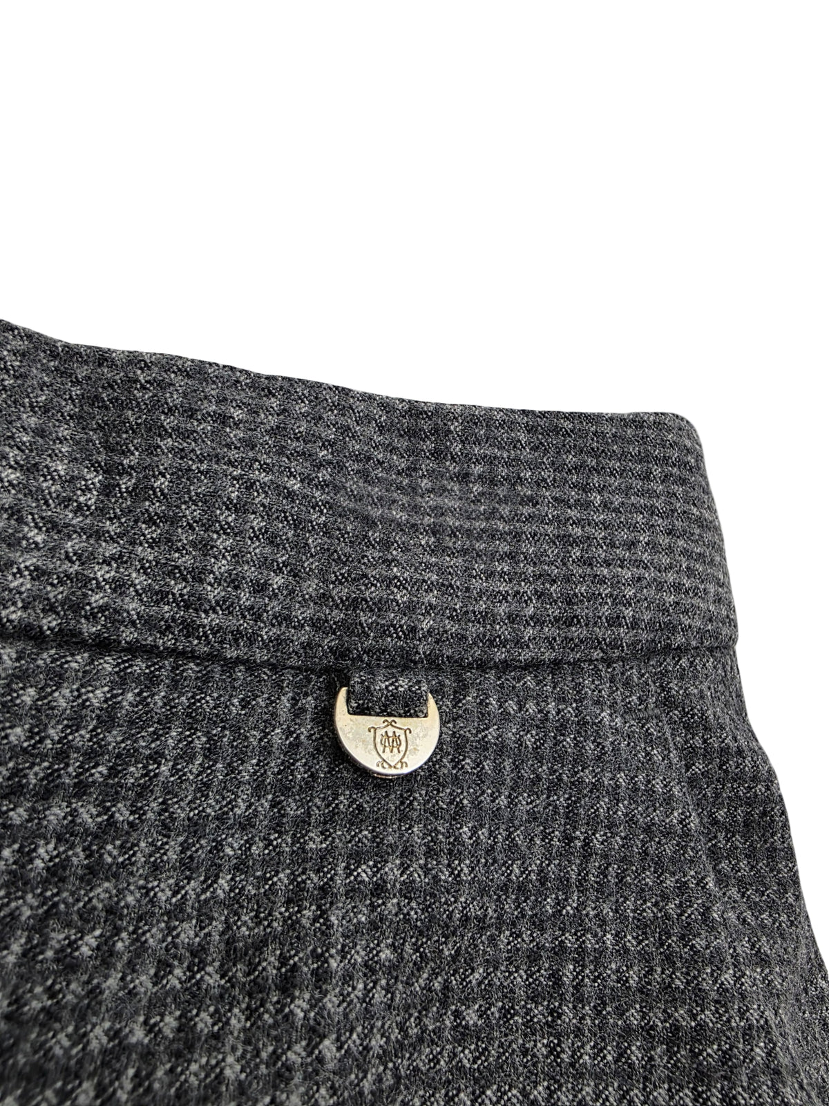 Damskie Spodnie Massimo Dutti Wełniane Garniturowe Szare Pepitka Rozmiar 34 XS