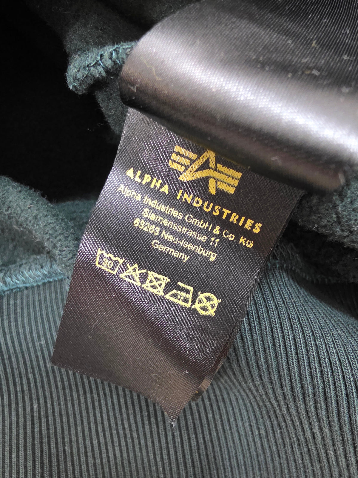 Alpha Industries Bluza z Kapturem Hoodie Pomarańczowe Akcenty Rozmiar L