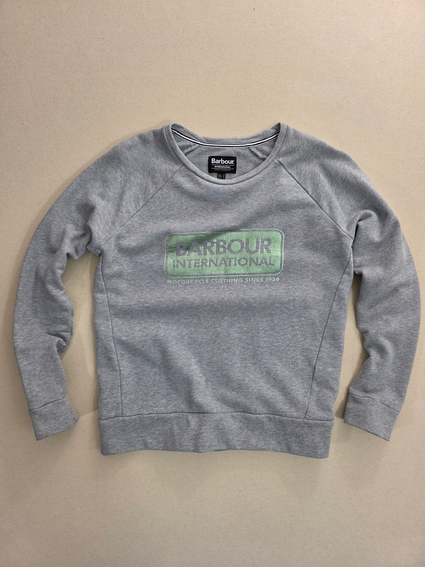 Barbour International bluza damska szara z logo rozm. M / UK 12