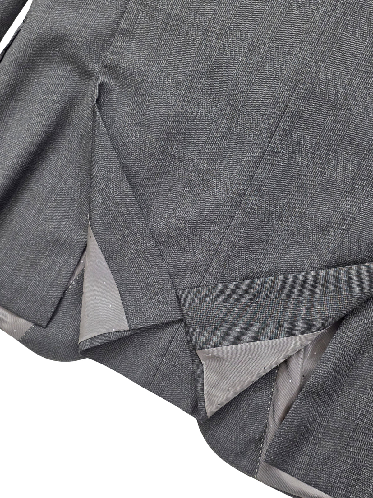 Męska Marynarka Wełniana Tommy Hilfiger Tailored Monticello Super 100's Szara w Kratę