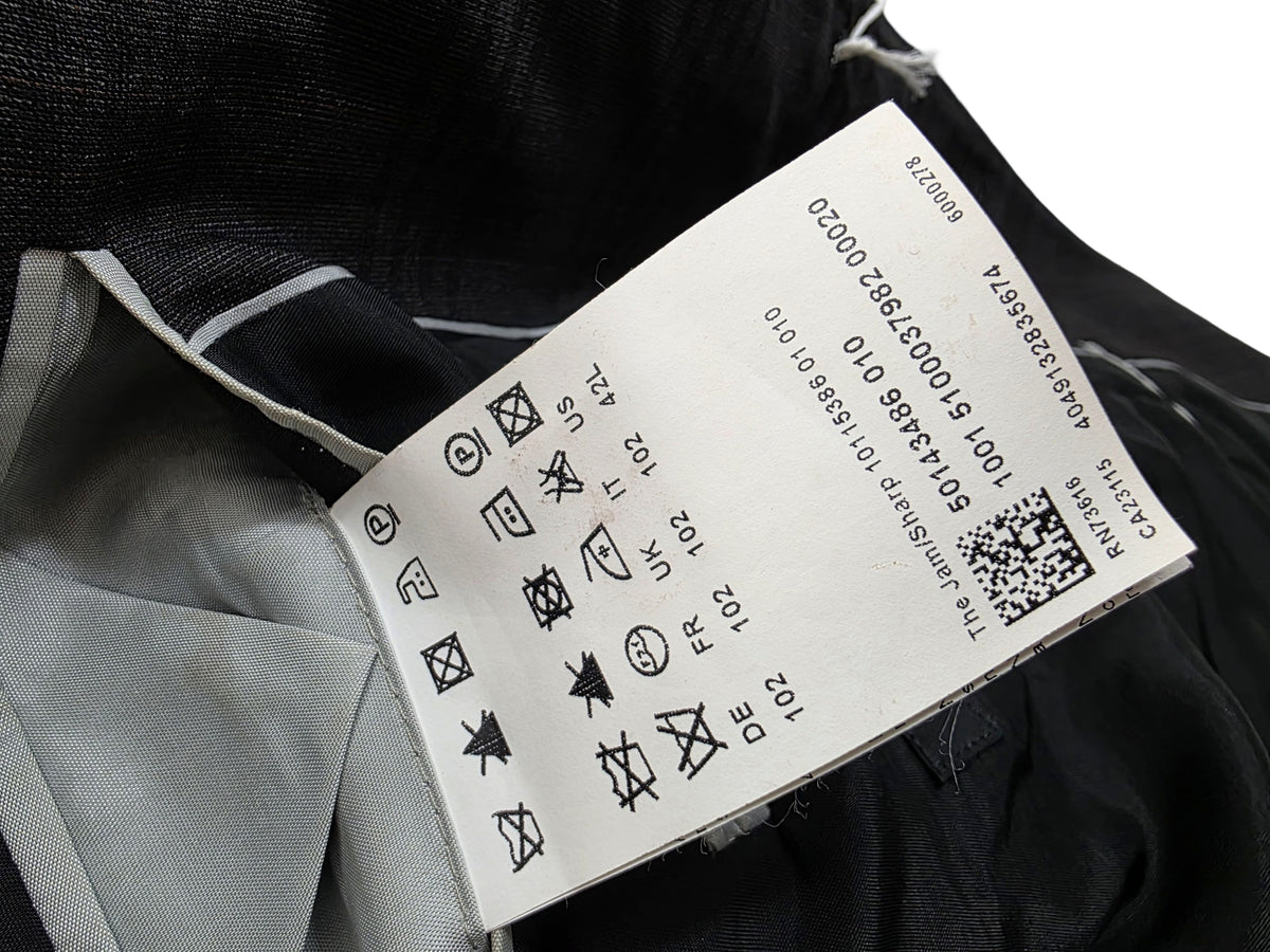 Marynarka Hugo Boss Super 100 Virgin Wool Wełna Kratka Rozmiar 102 / 42 Long