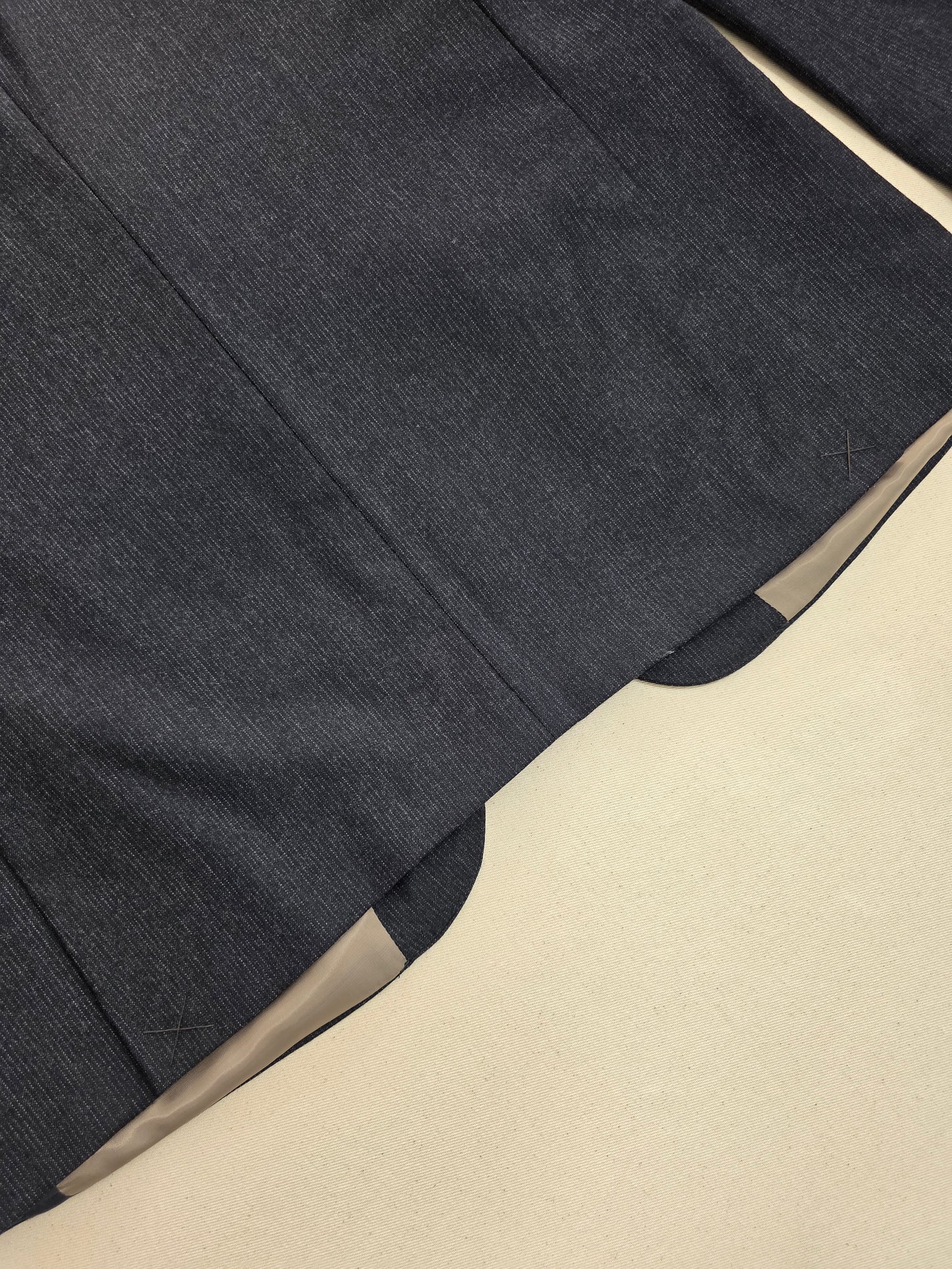 Van Gils ciemnoszara wełniana marynarka w delikatny prążek Tailored Fit rozm. 54