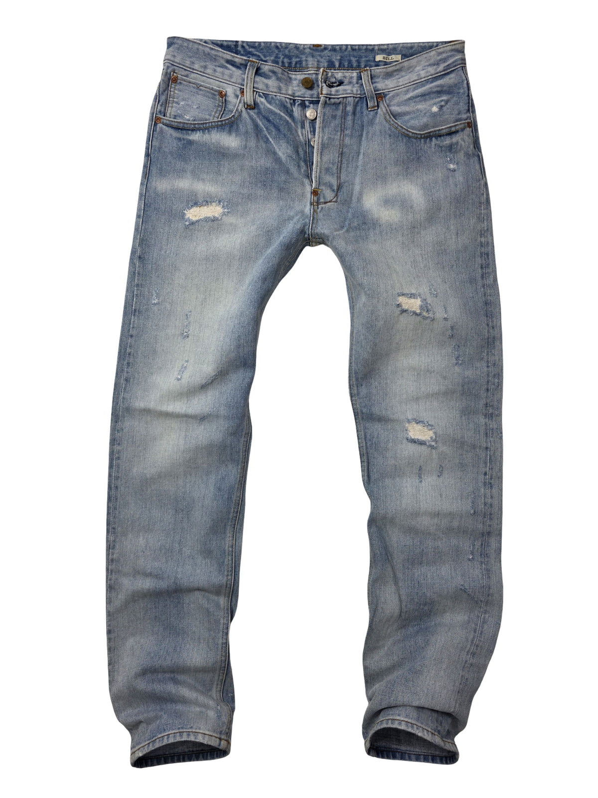 Męskie Jeansy EMMETT Bill Straight Selvedge Vintage Light Blue